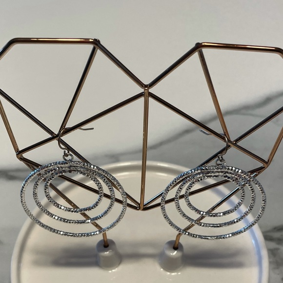 Silver Hoop Earrings - Picture 2 of 4